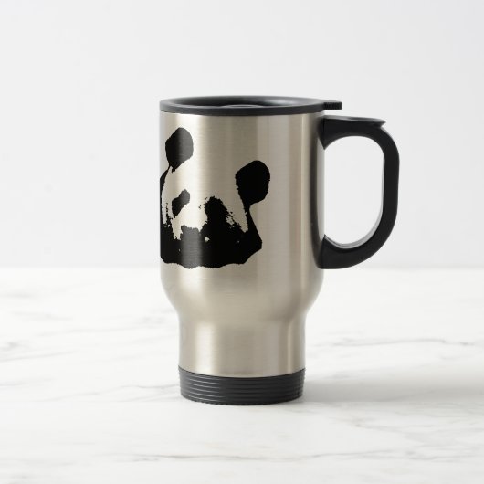 Mug De Voyage Panda d'art noir blanc (Droit)