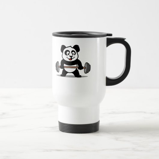 Mug De Voyage Panda d'haltérophilie (Droite)