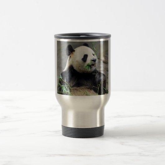 Mug De Voyage Panda géant mangeant du bambou (Centre)