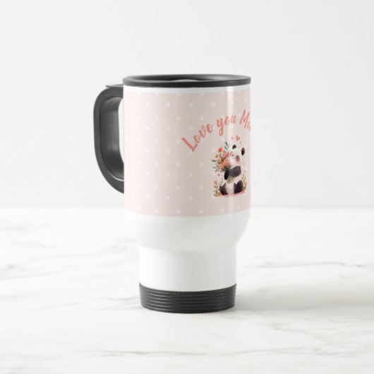 Mug De Voyage Panda Love You Mom Mothers Day Cadeau (Devant gauche)