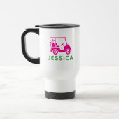 Mug De Voyage Panier de golf personnalisé rose mignon (Gauche)