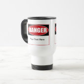 Mug De Voyage Panneau de danger personnalisable (Devant gauche)