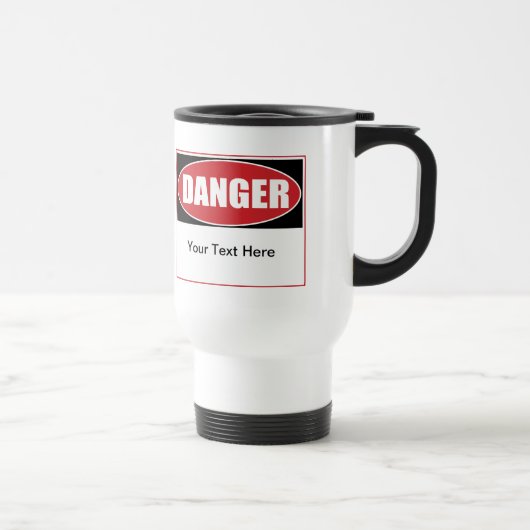 Mug De Voyage Panneau de danger personnalisable (Droite)
