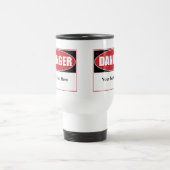 Mug De Voyage Panneau de danger personnalisable (Centre)