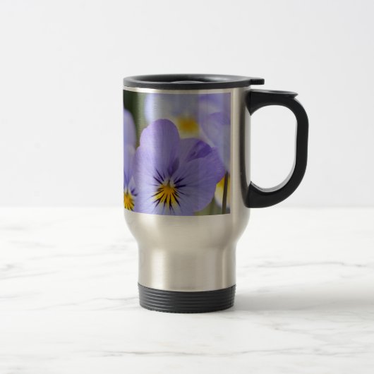 Mug De Voyage Pansies bleu pâle (Droit)
