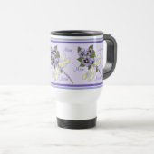 Mug De Voyage Pansies et libellules (Devant droit)