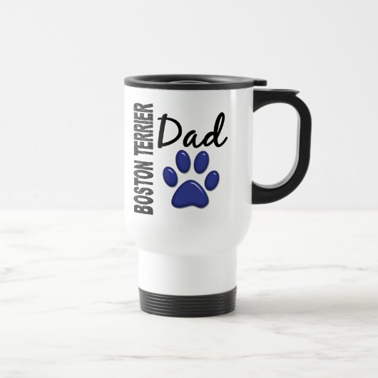 Mug De Voyage Papa 2 de Boston Terrier (Droite)