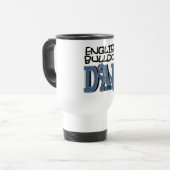 Mug De Voyage PAPA anglais de bouledogue (Devant gauche)