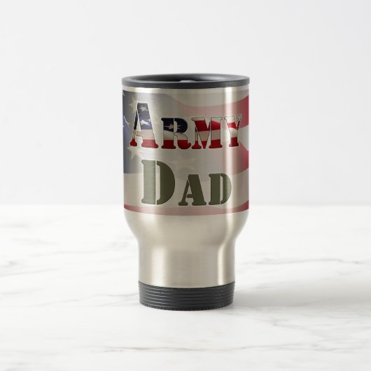 Mug De Voyage Papa de l'armée (Centre)