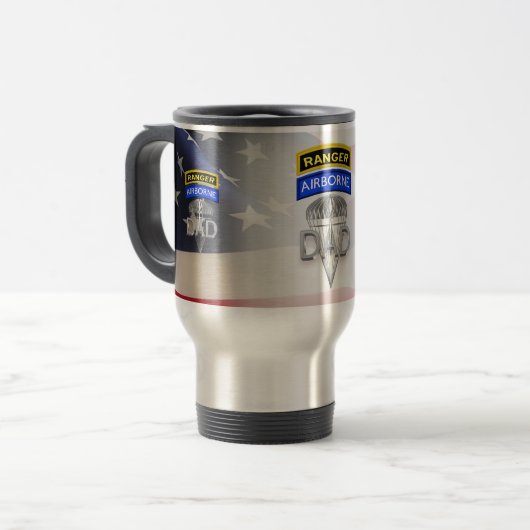 Mug De Voyage Papa de l'armée (Devant gauche)