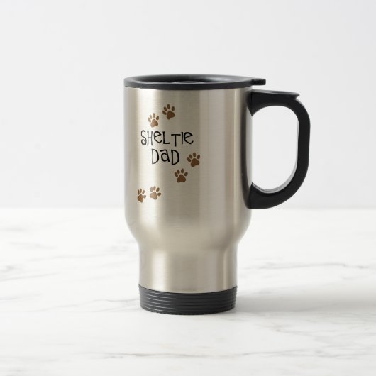 Mug De Voyage Papa de Sheltie (Droit)