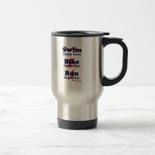 Mug De Voyage Papa de triathlon (Droit)