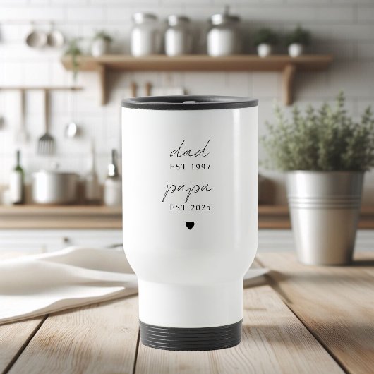 Mug De Voyage Papa et Papa personnalisés EST | Cadeau fête des p