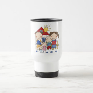 Mug De Voyage Papa, maman, garçon, fille, famille de bébé