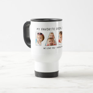 Mug De Voyage PAPA moderne dit 4 photo collage