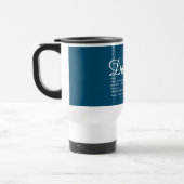 Mug De Voyage Papa, Papa, Papa, Père Définition Bleu Script (Gauche)