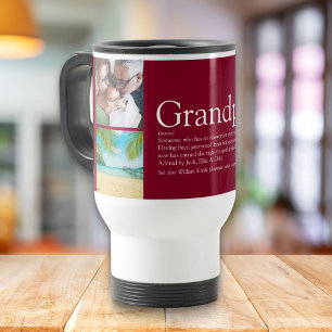 Mug De Voyage Papa Papi Grand-père Définition Bourgogne 4 Photo
