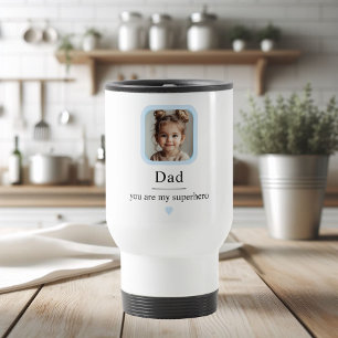 Mug De Voyage Papa personnalisé avec 1 enfant photo   Tu Es Mon 