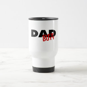 Mug De Voyage Papa qui n'est pas de service (noir)