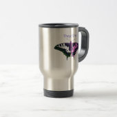 Mug De Voyage Papillon à queue noire non binaire (Devant droit)