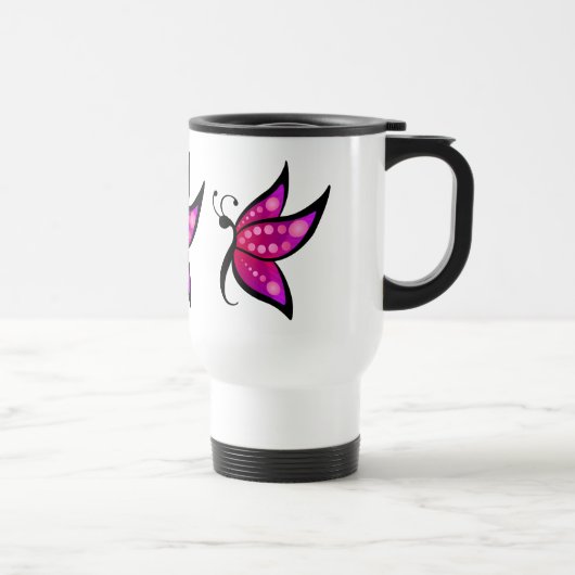 Mug De Voyage Papillon Abstrait (Droite)