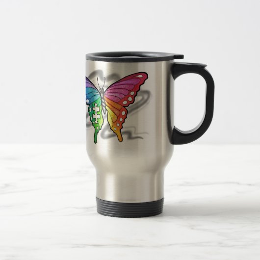 Mug De Voyage Papillon arc-en-ciel (Droit)