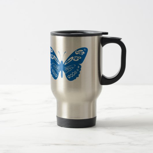 Mug De Voyage Papillon Bleu (Droit)