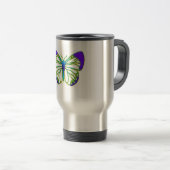 Mug De Voyage Papillon bleu brillant (Devant droit)