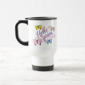 Mug De Voyage Papillon Bonjour printemps (Gauche)