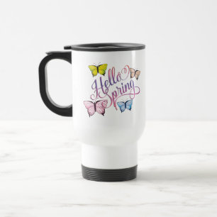 Mug De Voyage Papillon Bonjour printemps