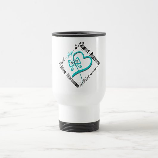 Mug De Voyage Papillon d'amour d'espoir de foi - conscience de (Centre)