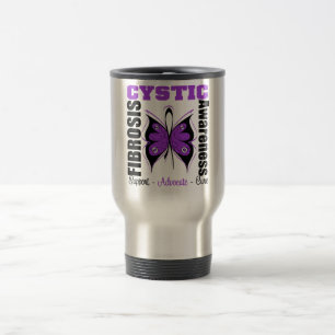 Mug De Voyage Papillon de conscience de mucoviscidose