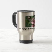 Mug De Voyage Papillon de nymphe d'arbre sur Pentas (Devant gauche)