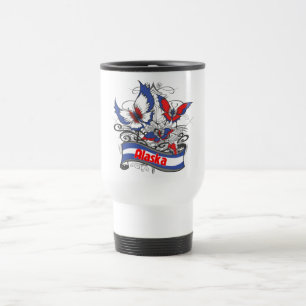 Mug De Voyage Papillon de patriotisme de l'Alaska