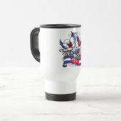 Mug De Voyage Papillon de patriotisme du Texas (Devant gauche)
