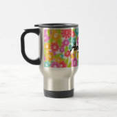 Mug De Voyage Papillon et fleurs nommés personnalisables (Gauche)