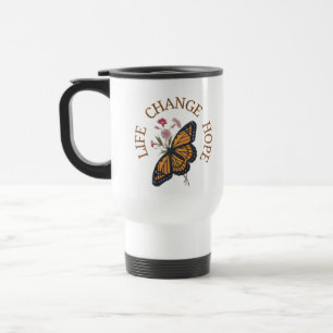 Mug De Voyage Papillon Monarque orange et noir 