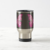 Mug De Voyage Papillon rose Cancer du sein Survivant (Centre)