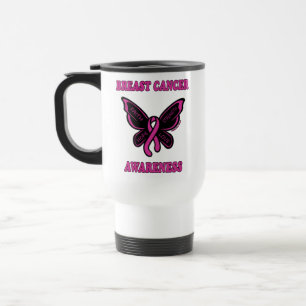 Mug De Voyage Papillon/Sensibilisation...Cancer du sein