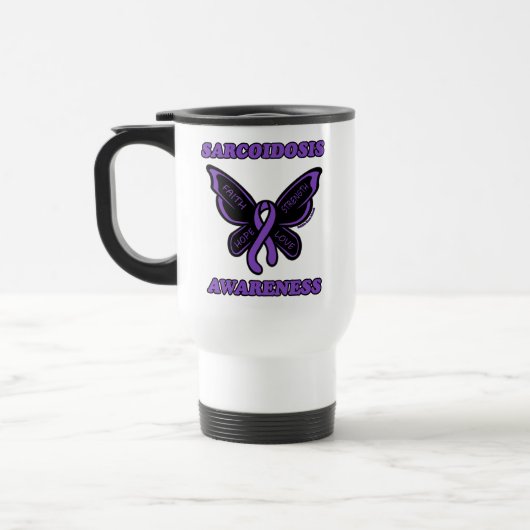 Mug De Voyage Papillon/Sensibilisation...Sarcoïdose (Gauche)