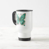 Mug De Voyage Papillon turquoise élégant (Devant gauche)