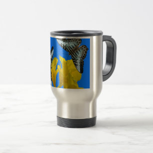 Mug De Voyage Papillons à clipper bleu malaisien sur Canna King