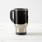 Mug De Voyage Papillons dorés et blancs (Devant gauche)