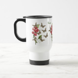 Mug De Voyage Papillons Et Fleur De Pois Doux