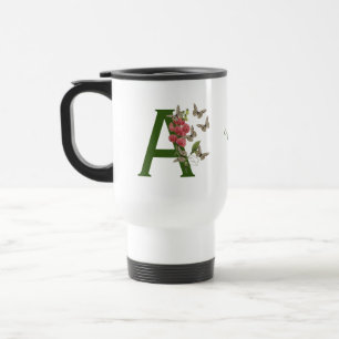 Mug De Voyage Papillons Pois doux Monogramme initial A Votre Nom