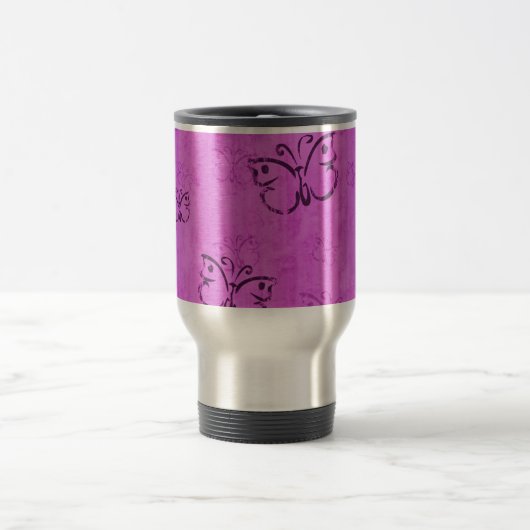 Mug De Voyage Papillons roses (Centre)