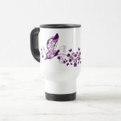Mug De Voyage Papillons violets (Devant gauche)
