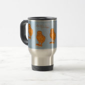 Mug De Voyage Pâques Salutations poussins en Bleu (Devant gauche)