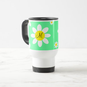 Mug De Voyage Paraphe floral mou et blanc