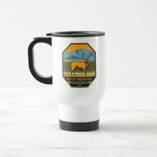 Mug De Voyage Parc national des Rocheuses Colorado Elk Vintage